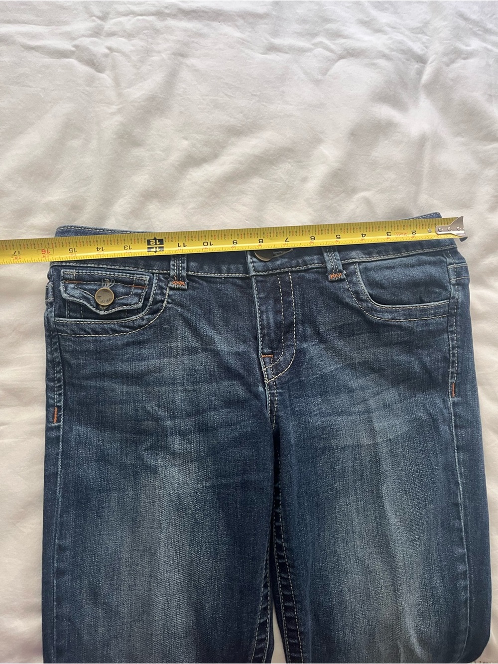 Kut from the Kloth Natalie High Rise Bootcut Jeans Embroidered Flap Pockets 6 - Picture 9 of 14